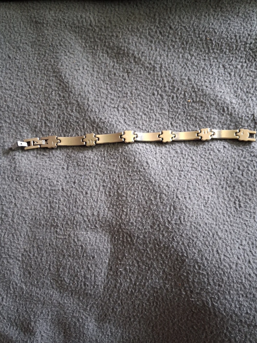 Silver Tone Braided Link Bracelet
